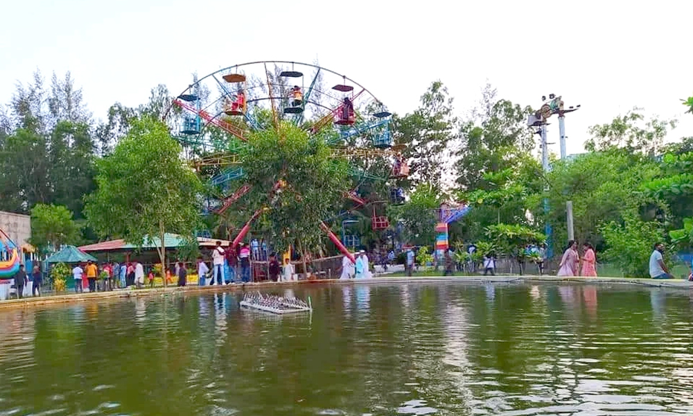 Person relaxing on float in pool